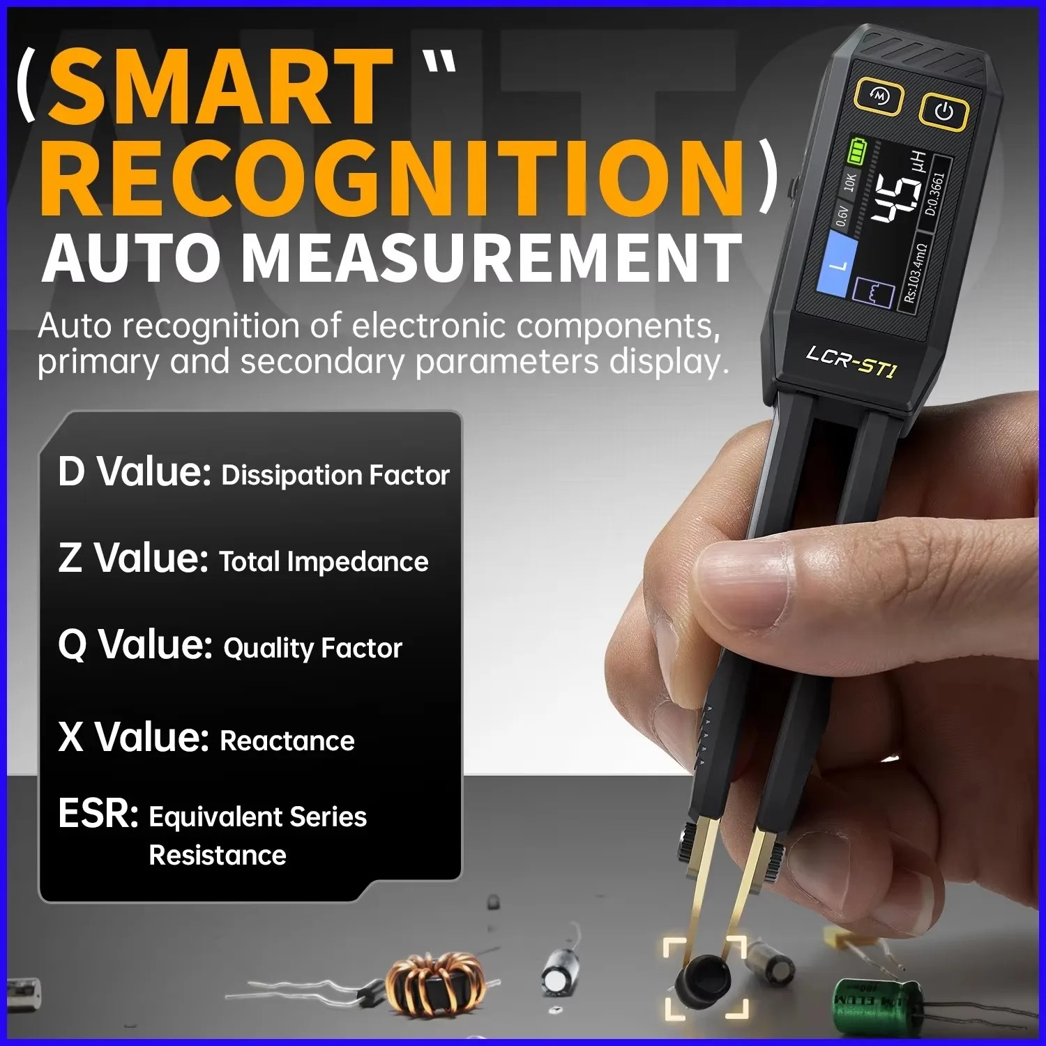 FNIRSI LCR-ST1 Smart LCR Bridg - đánh giá và giá Smd Tweezer Set