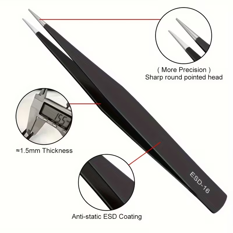 4Pcs ESD Precision Tweezer Set - đánh giá và giá Smd Tweezer Set